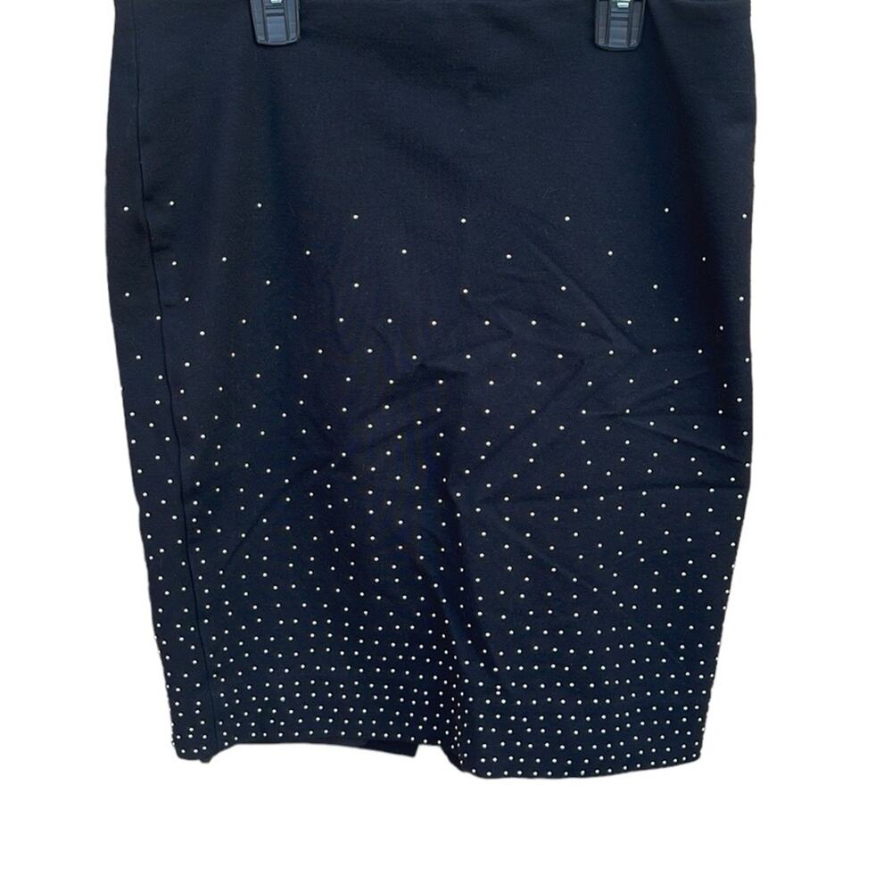 White House Black Market (WHBM) black pencil skirt silver bling size 8